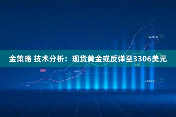 金策略 技术分析：现货黄金或反弹至3306美元