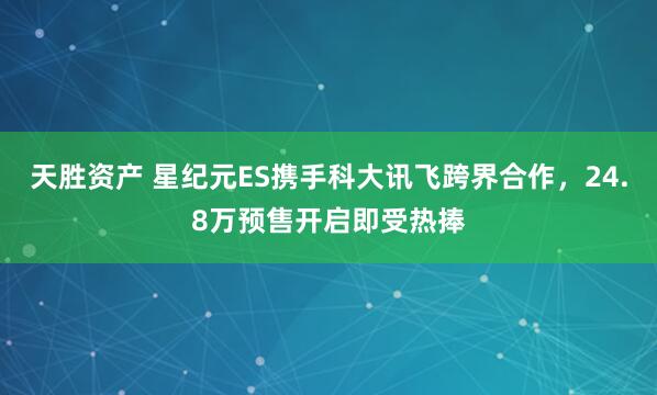 天胜资产 星纪元ES携手科大讯飞跨界合作，24.8万预售开启即受热捧